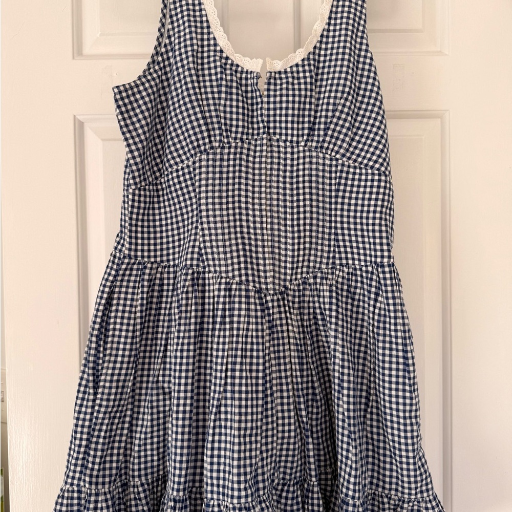 LoveShackFancy Navy and White Ceronne Gingham Dress- worn twice! - Picture 4 of 6